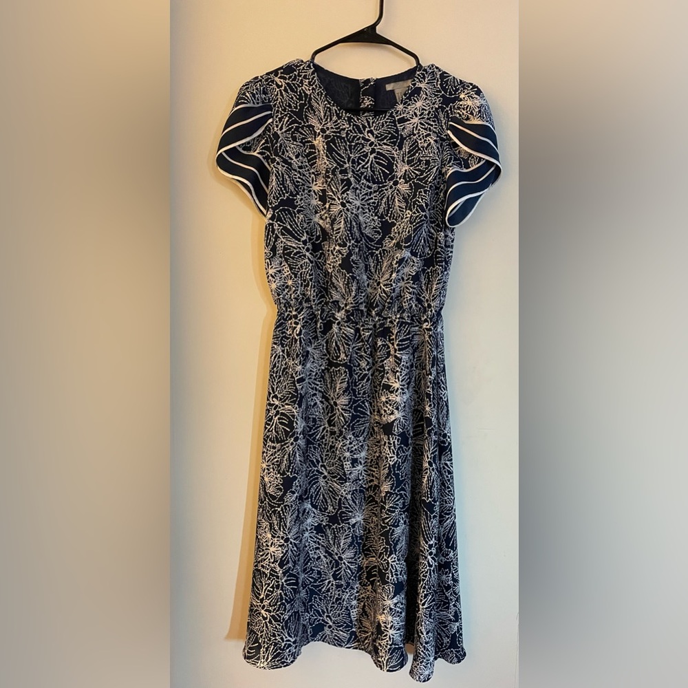 Blue printed dress H&M